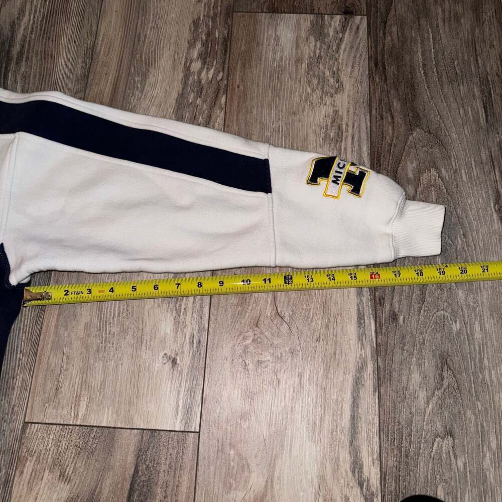 Vintage Colosseum University of Michigan Block M Hoodie Blue thick warm game day - Picture 12 of 12